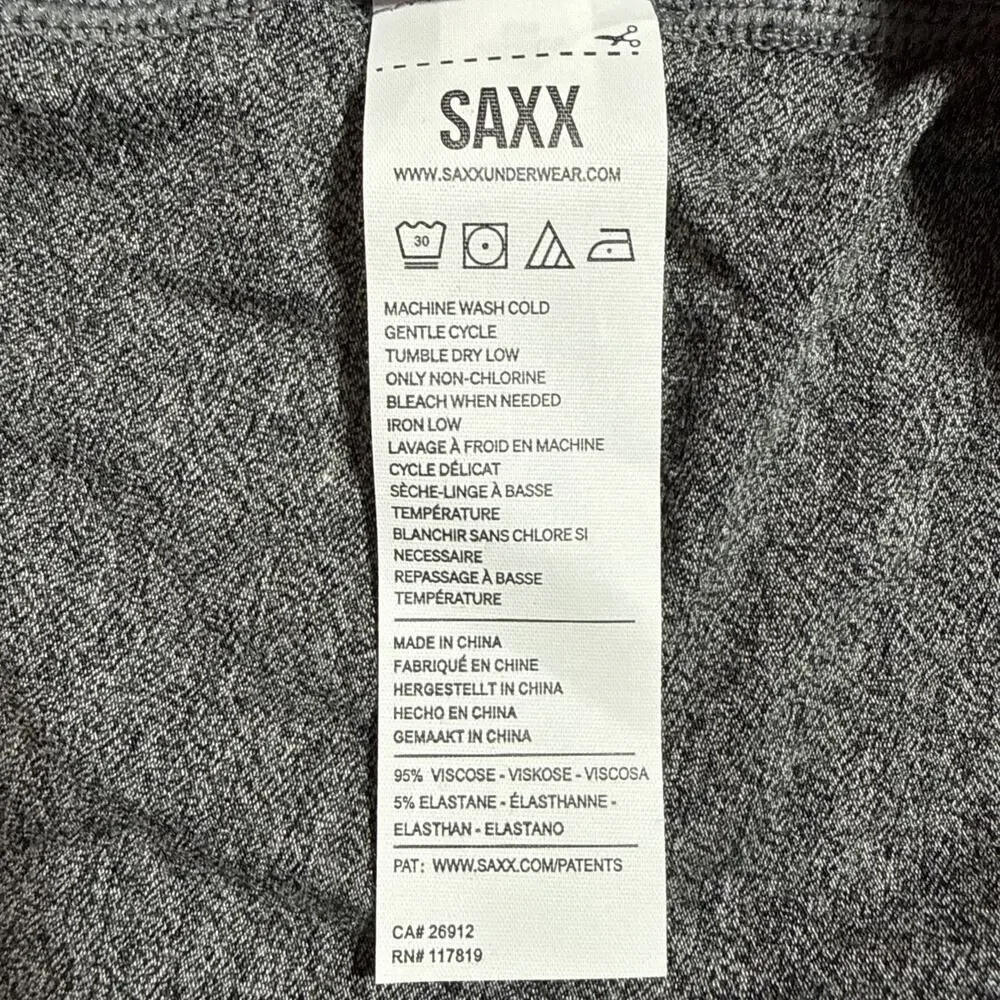 SAXX Boxer Briefs Mens 4XL Gray Ultra Super Soft BallPark Pouch NWT